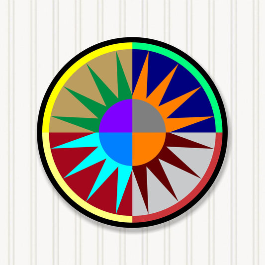 Round Barn Quilt, 7 Beautiful Sizes, Wall Art Decor, Barn Quilt Sign, Barn Quilt Design BQR002-03
