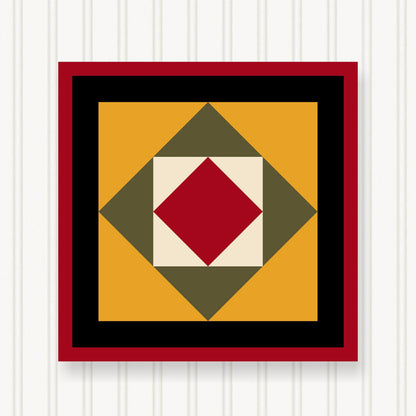 BARN QUILT Block,, 7 Beautiful Sizes, Wall Art Decor, Barn Quilt Sign, Barn Quilt Design BQ085