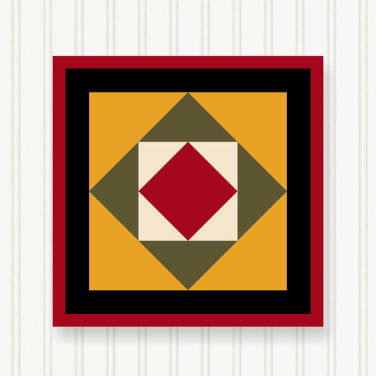 BARN QUILT Block,, 7 Beautiful Sizes, Wall Art Decor, Barn Quilt Sign, Barn Quilt Design BQ085