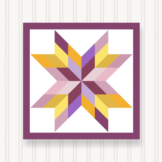 BARN QUILT Block,, 7 Beautiful Sizes, Wall Art Decor, Barn Quilt Sign, Barn Quilt Design BQ087-05