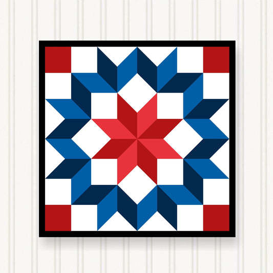 BARN QUILT Block,, 7 Beautiful Sizes, Wall Art Decor, Barn Quilt Sign, Barn Quilt Design BQ103-01