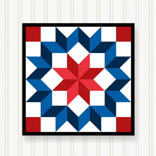 BARN QUILT Block, 7 Beautiful Sizes, Wall Art Decor, Barn Quilt Sign, Barn Quilt Design BQ103-01