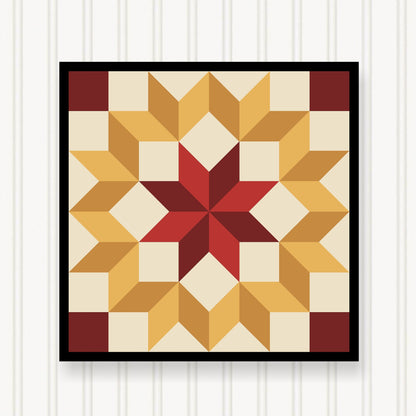 BARN QUILT Block,, 7 Beautiful Sizes, Wall Art Decor, Barn Quilt Sign, Barn Quilt Design BQ103-04