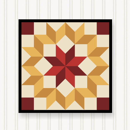 BARN QUILT Block,, 7 Beautiful Sizes, Wall Art Decor, Barn Quilt Sign, Barn Quilt Design BQ103-04