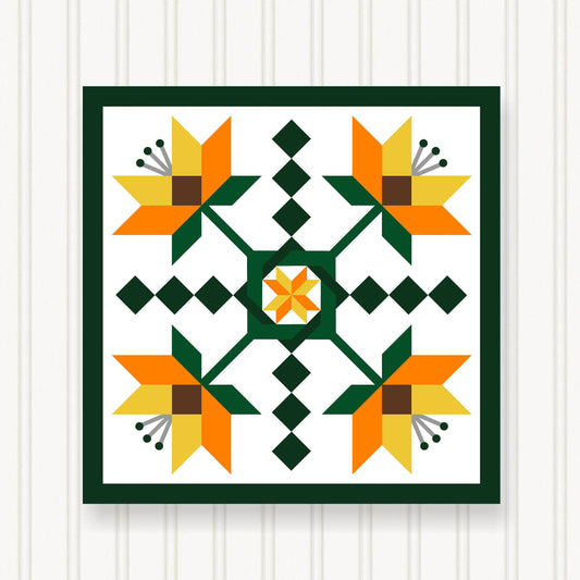 BARN QUILT Block,, 7 Beautiful Sizes, Wall Art Decor, Barn Quilt Sign, Barn Quilt Design BQ104-02