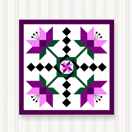 BARN QUILT Block,, 7 Beautiful Sizes, Wall Art Decor, Barn Quilt Sign, Barn Quilt Design BQ104-03