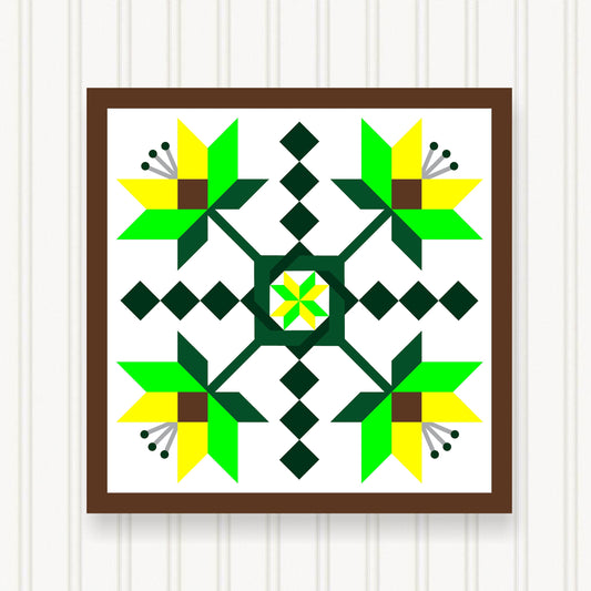 BARN QUILT Block,, 7 Beautiful Sizes, Wall Art Decor, Barn Quilt Sign, Barn Quilt Design BQ104-05