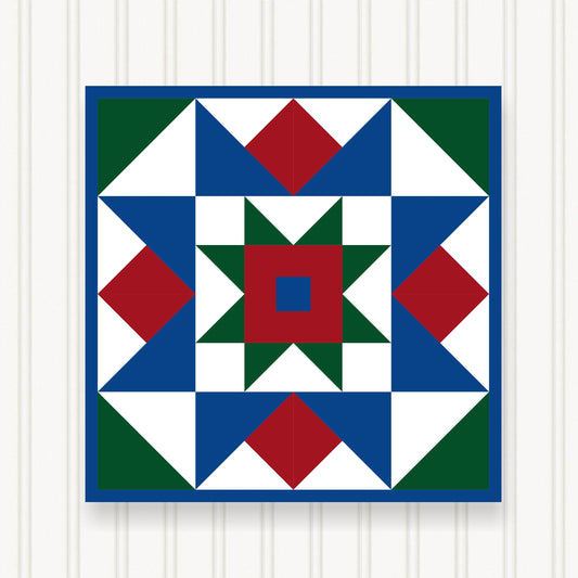 BARN QUILT Block,, 7 Beautiful Sizes, Wall Art Decor, Barn Quilt Sign, Barn Quilt Design BQ107-01