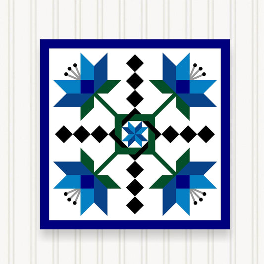 BARN QUILT Block,, 7 Beautiful Sizes, Wall Art Decor, Barn Quilt Sign, Barn Quilt Design BQ104-04
