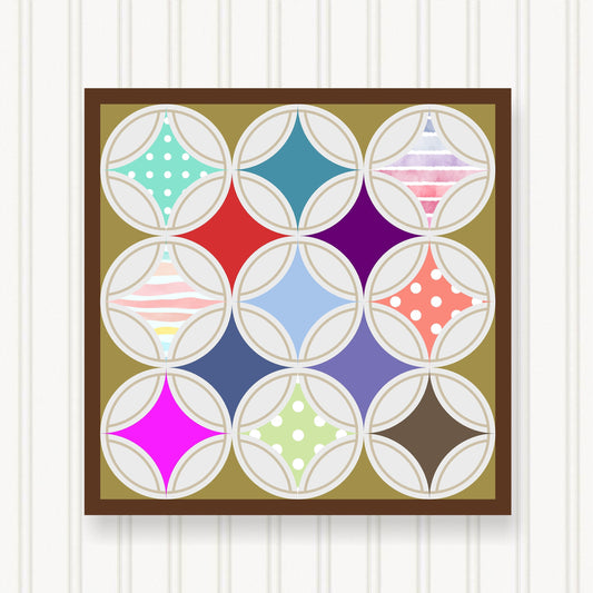 BARN QUILT Block, 7 Beautiful Sizes, Wall Art Decor, Barn Quilt Sign, Barn Quilt Design BQ108