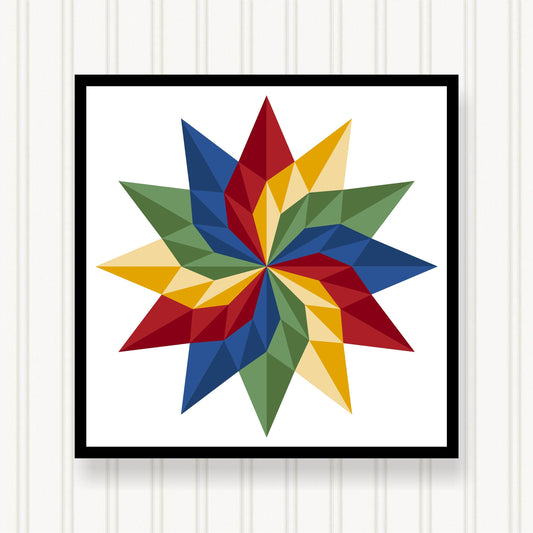 BARN QUILT Block,, 7 Beautiful Sizes, Wall Art Decor, Barn Quilt Sign, Barn Quilt Design BQ072-05