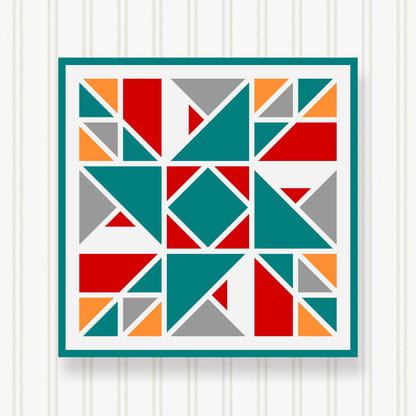 BARN QUILT Block,, 7 Beautiful Sizes, Wall Art Decor, Barn Quilt Sign, Barn Quilt Design BQ111