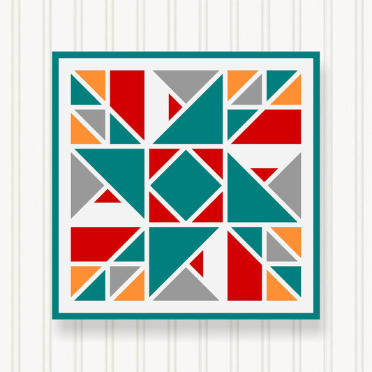 BARN QUILT Block,, 7 Beautiful Sizes, Wall Art Decor, Barn Quilt Sign, Barn Quilt Design BQ111