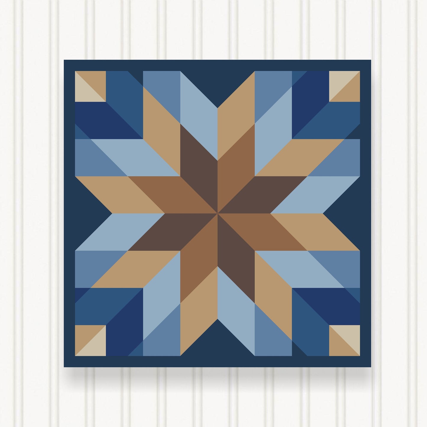 BARN QUILT Block,  Beautiful Outdoor or Indoor Square, 7 Sizes, Wall Art Decor, Barn Quilt Sign, Barn Quilt Design BQ110-14