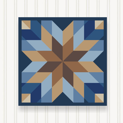 BARN QUILT Block,  Beautiful Outdoor or Indoor Square, 7 Sizes, Wall Art Decor, Barn Quilt Sign, Barn Quilt Design BQ110-14