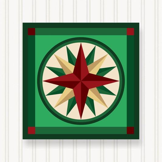 BARN QUILT Block,  Beautiful Outdoor or Indoor Square, 7 Sizes, Wall Art Decor, Barn Quilt Sign, Barn Quilt Design BQ024-09