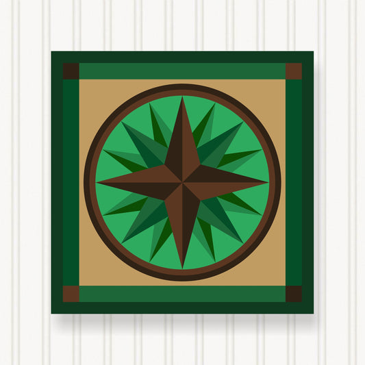 BARN QUILT Block,  Beautiful Outdoor or Indoor Square, 7 Sizes, Wall Art Decor, Barn Quilt Sign, Barn Quilt Design BQ024-08
