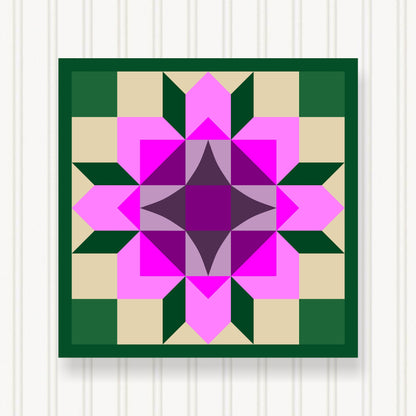 BARN QUILT Block,, 7 Beautiful Sizes, Wall Art Decor, Barn Quilt Sign, Barn Quilt Design BQ114