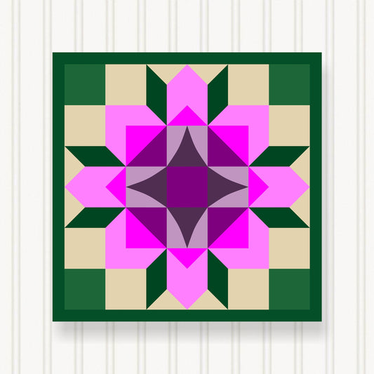 BARN QUILT Block,, 7 Beautiful Sizes, Wall Art Decor, Barn Quilt Sign, Barn Quilt Design BQ114