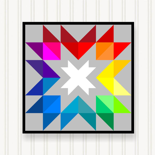 BARN QUILT Block, 7 Beautiful Sizes, Wall Art Decor, Barn Quilt Sign, Barn Quilt Design BQ013