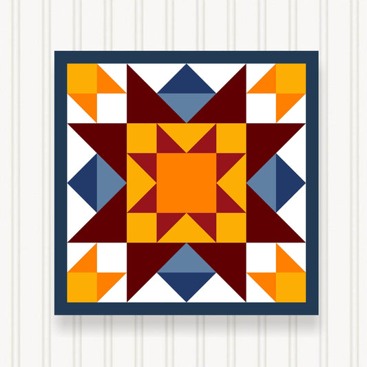 BARN QUILT Block, 7 Beautiful Sizes, Wall Art Decor, Barn Quilt Sign, Barn Quilt Design BQ117-02